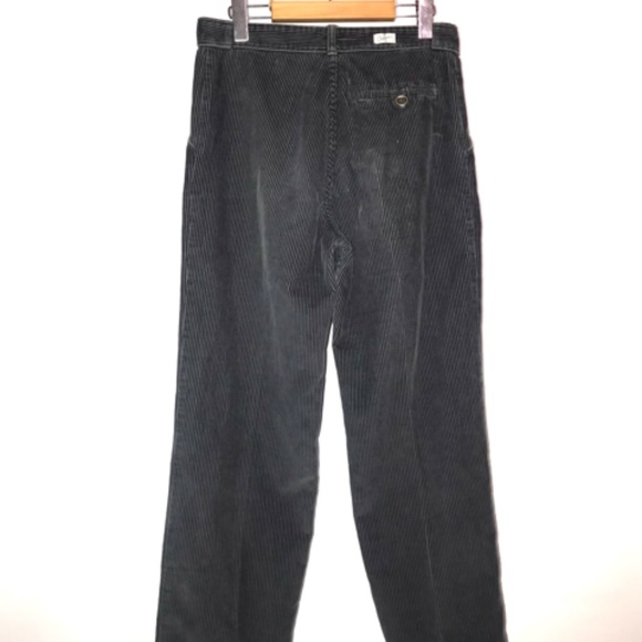 Cream Men's Charcoal Gray Corduroy Loose Fit Straight Leg Trousers - Size 30 - Picture 4 of 5